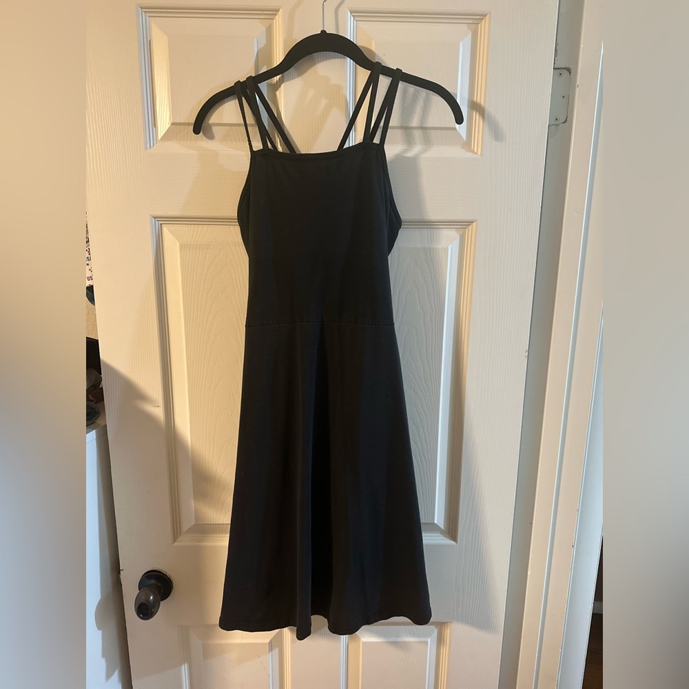 Pact organic strappy back fit and flare dress size large